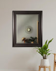 Dark Brown Framed Rectangle Wall Mirror - From Where -