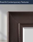 Dark Brown Framed Rectangle Wall Mirror - From Where -