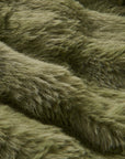 Dark Green Faux Fur Blanket - From Where -