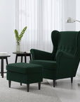 Dark Green Wing Chair - From Where -