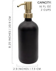 Darware Black & Gold Glass Soap Dispenser - From Where -