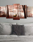 Deer in Nature Forest Canvas Wall Art - From Where -