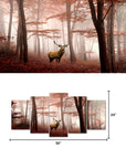 Deer in Nature Forest Canvas Wall Art - From Where -