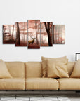 Deer in Nature Forest Canvas Wall Art - From Where -