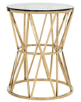 Delsy Glass Top End Table - From Where Finds -