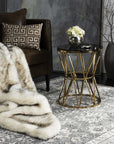 Delsy Glass Top End Table - From Where Finds -