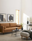 Dennes Leather Sofa - From Where -