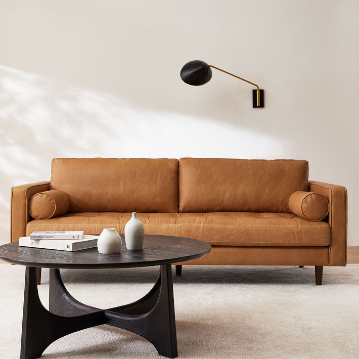 Dennes Leather Sofa - From Where -