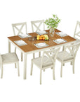Deral 7 - Piece Solid Wood Dining Set - From Where -