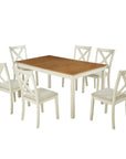 Deral 7 - Piece Solid Wood Dining Set - From Where -