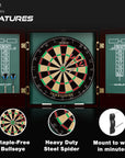 Derbyshire Dart Board Cabinet Set - From Where -