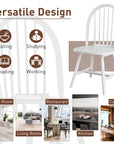 Dining Chairs with Spindle Back (Set of 4) - From Where -