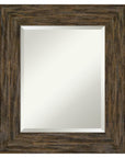 Distressed Brown Vanity Mirror - From Where -