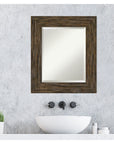 Distressed Brown Vanity Mirror - From Where -