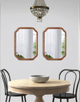 Distressed Wood Frame Bathroom Mirrors - From Where -