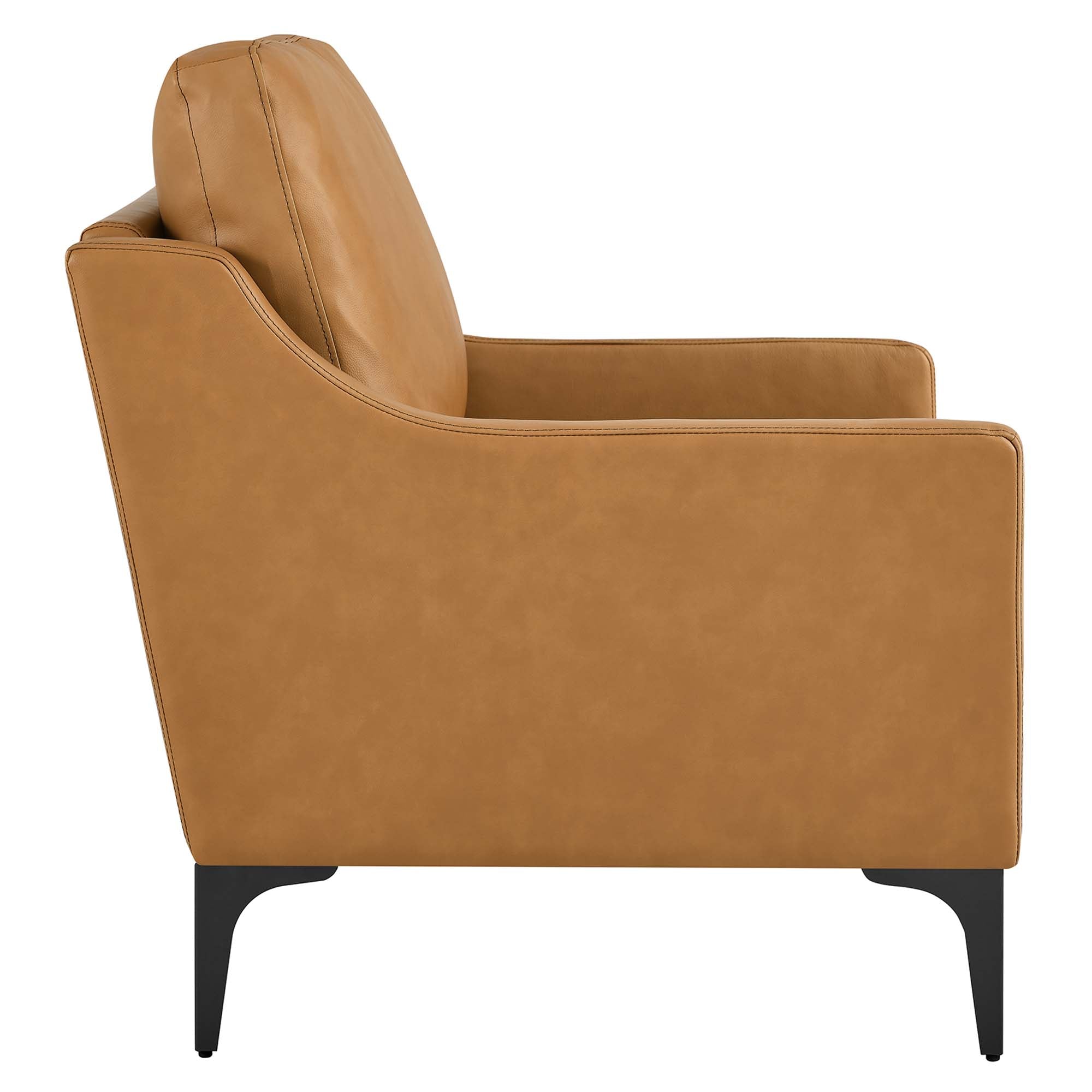 District Tan Leather Accent Chairs - From Where -