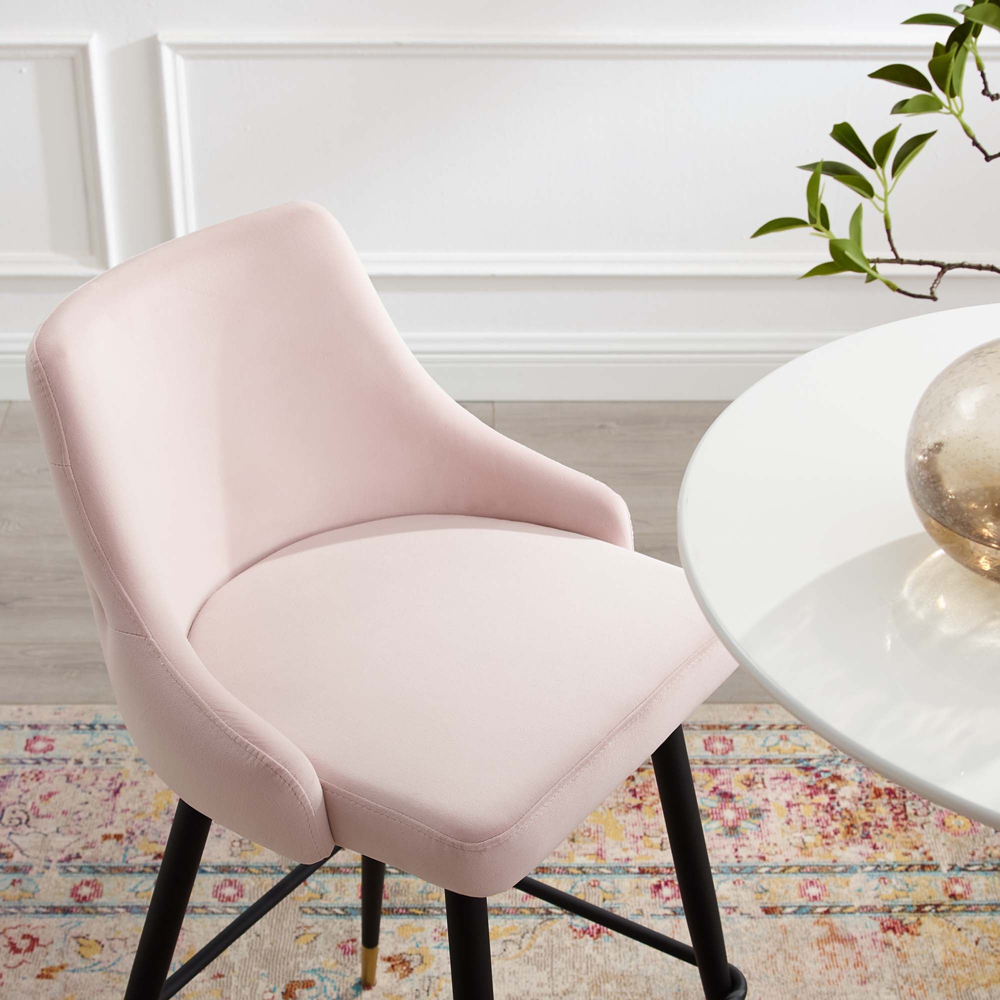 Doris Velvet Barstools - From Where -