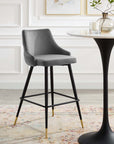 Doris Velvet Barstools - From Where -