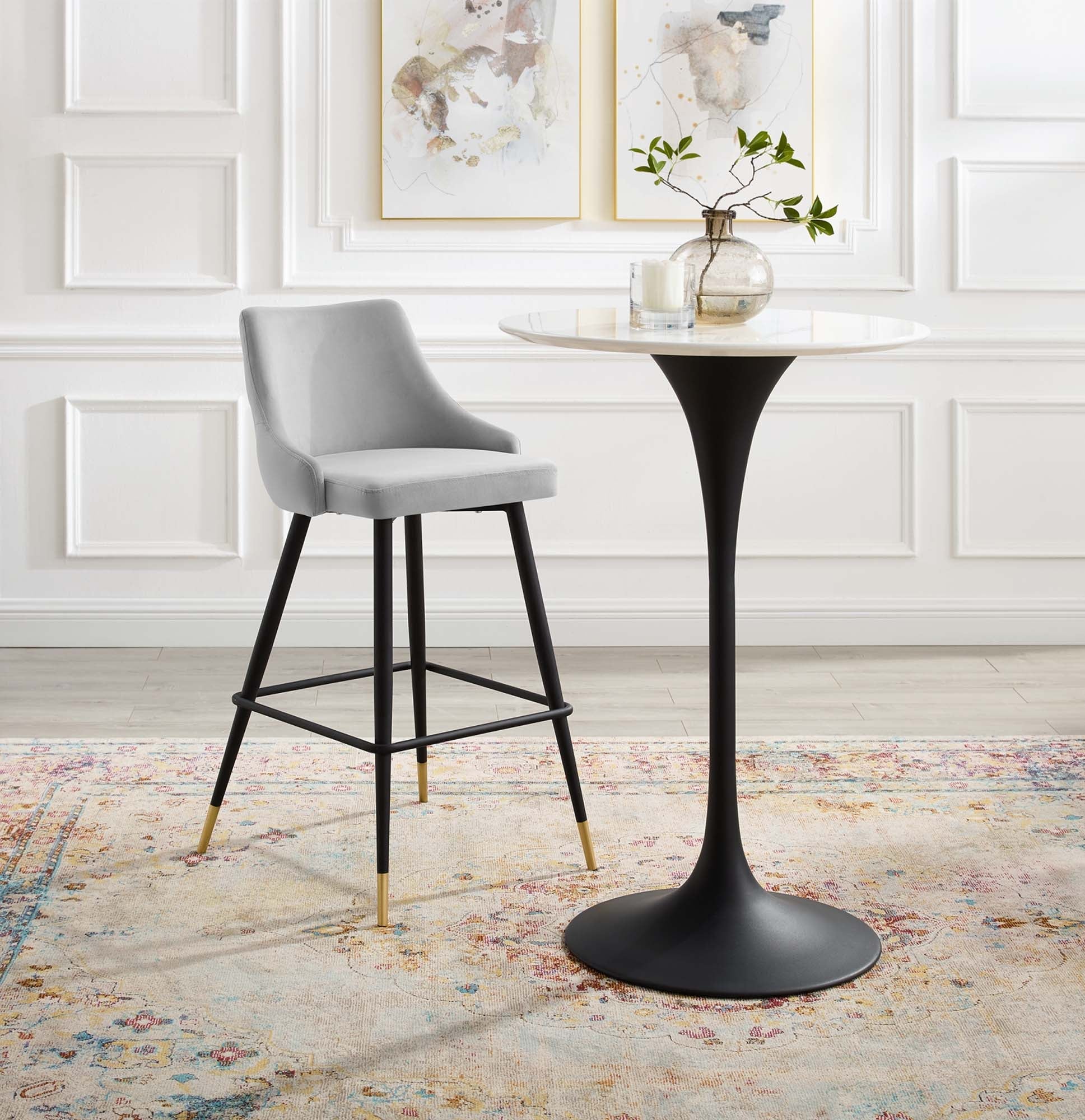 Doris Velvet Barstools - From Where -