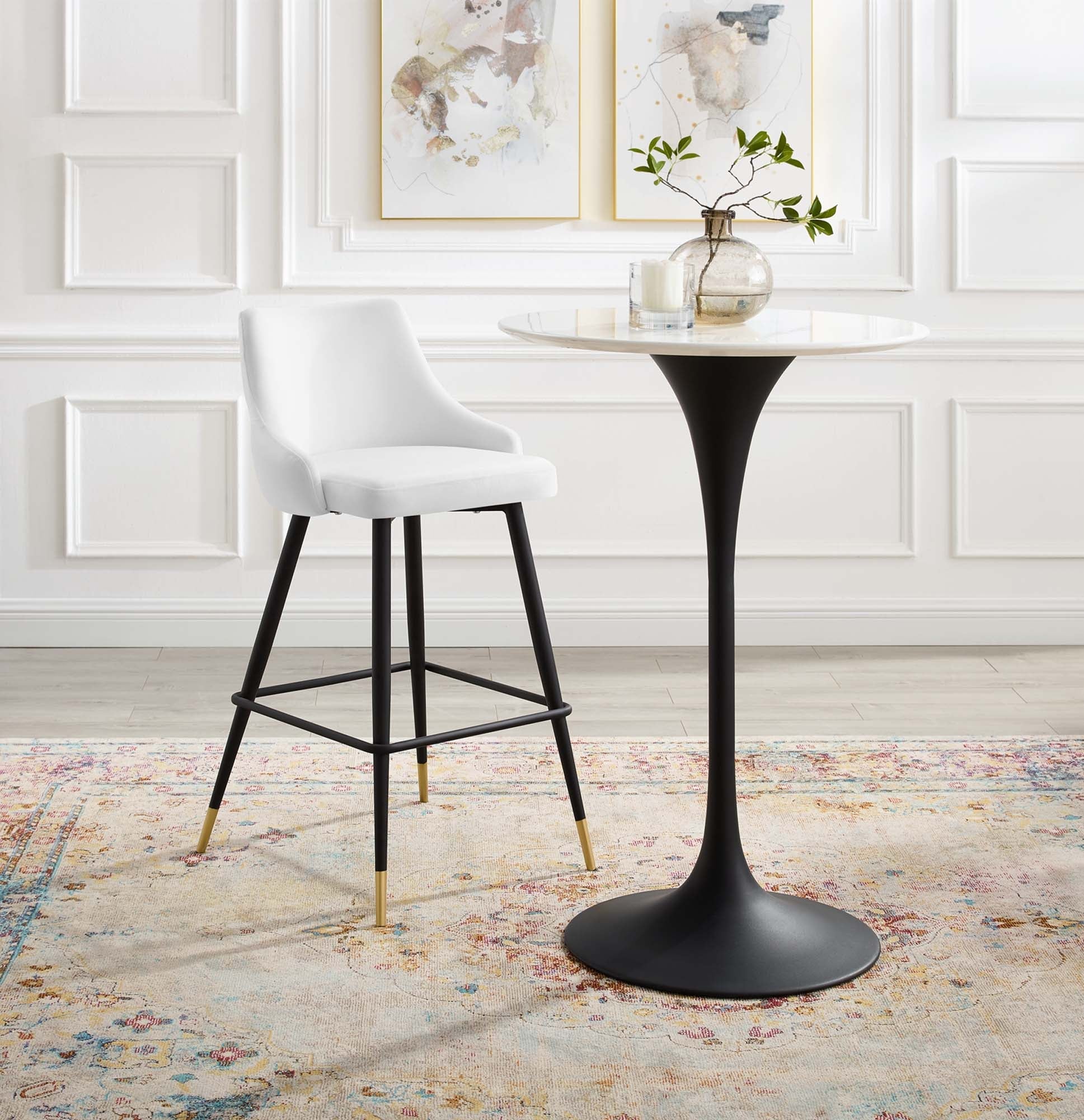 Doris Velvet Barstools - From Where -