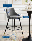 Doris Velvet Barstools - From Where -