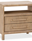 Dorsey Two Drawer USB - charging Nightstand in Granola - From Where Finds -