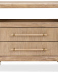 Dorsey Two Drawer USB - charging Nightstand in Granola - From Where Finds -