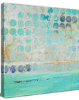 "Dots On Silver" Wrapped Canvas - From Where -