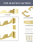 Double Curtain Rods Brass - From Where -