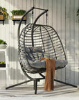 Double Hanging Egg Chair with Stand - From Where -
