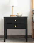 Dousy Black Bamboo Nightstand - From Where -