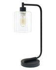 Iron Desk Lamp With Glass Shade