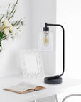 Iron Desk Lamp With Glass Shade