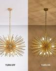 Mid-Century 12-Light Starburst Chandelier