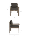 Eleni 7 Piece Outdoor Patio Teak Wood Dining Set