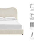 Seluna Boucle Queen Platform Bed
