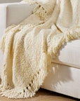 Dreamy Handwoven Fringe Throw - From Where -