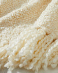 Dreamy Handwoven Fringe Throw - From Where -