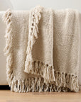 Dreamy Handwoven Fringe Throw - From Where -
