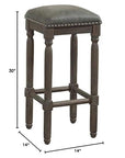 Driftwood Gray Backless Bar Stool - From Where -