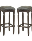 Driftwood Gray Backless Bar Stool - From Where -