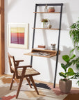 Pamella 2 Shelf Leaning Desk