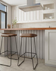Dumas 30" Solid Wood Barstool (Set of 2) - From Where -