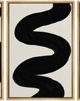 Duotone Minimal Dark Brush Stroke Wall Art - From Where -