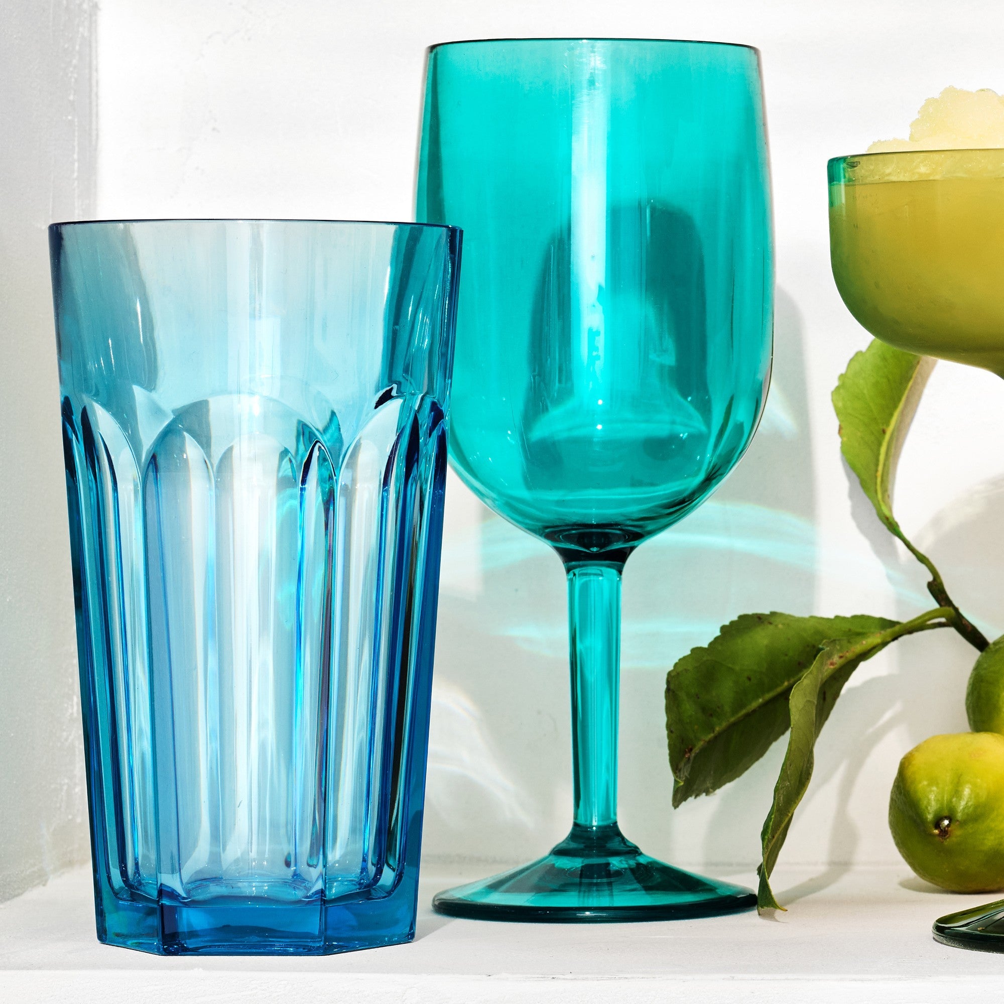 DuraClear® Tritan Outdoor Multicolored Faceted Tumblers, Set of 6 - From Where - Kitchen