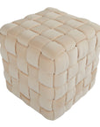 16" Braided Square Ottoman Pout
