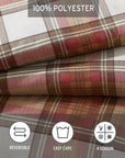 Edgewood Red Comforter Set - From Where -