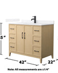 Elan 42" Single Bathroom Vanity - From Where -