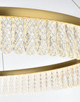 Elegant 32 - Inch Chandelier in Satin Gold - From Where -