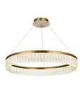 Elegant 32 - Inch Chandelier in Satin Gold - From Where -